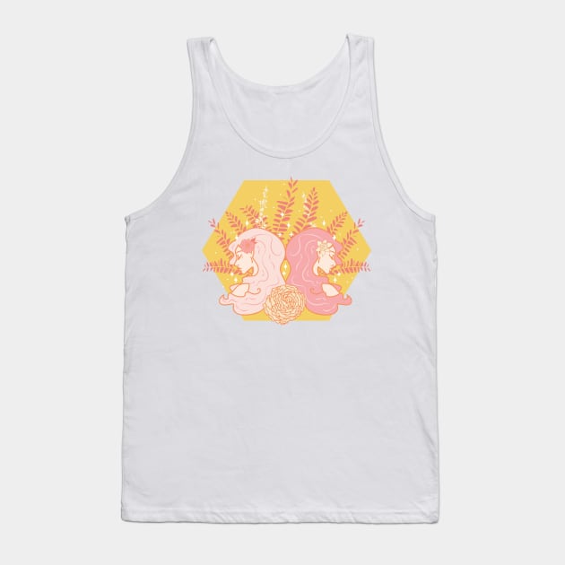 Gemini Twins (Pink) Tank Top by VenusAndMoon